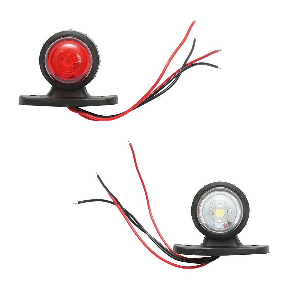 Lampi laterale de gabarit LED 24V, rosu-alb