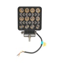 Proiector patrat LED cu DRL 9-80V, 36W alb-galben, carcasa aluminiu 103x103x38mm IP67
