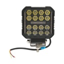Proiector patrat LED cu DRL 9-80V, 48W alb-galben, carcasa aluminiu 103x103x33mm IP67