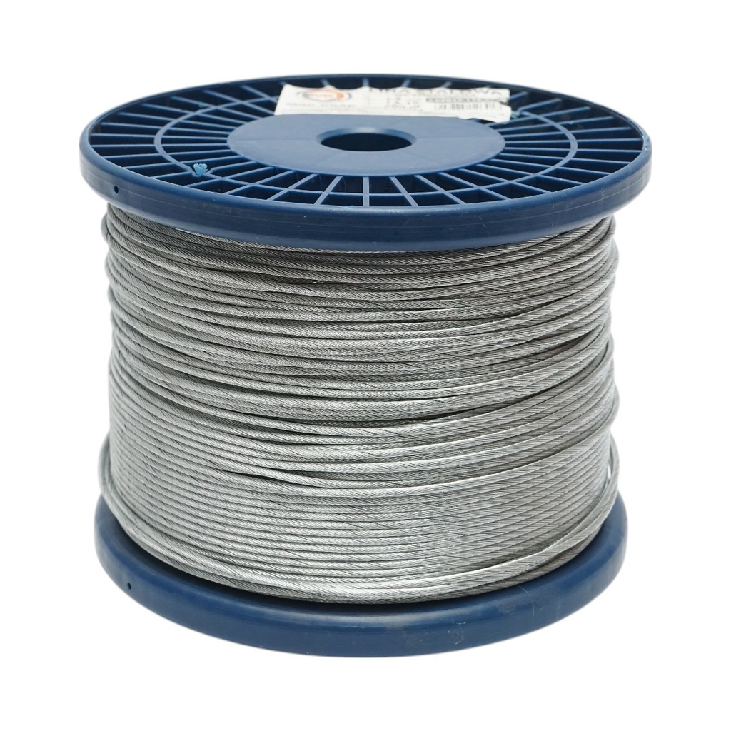 Cablu otel galvanizat 1.5mm, fire 1x19, sarcina maxima 211Kg, greutate 5.12Kg, 200m/rola