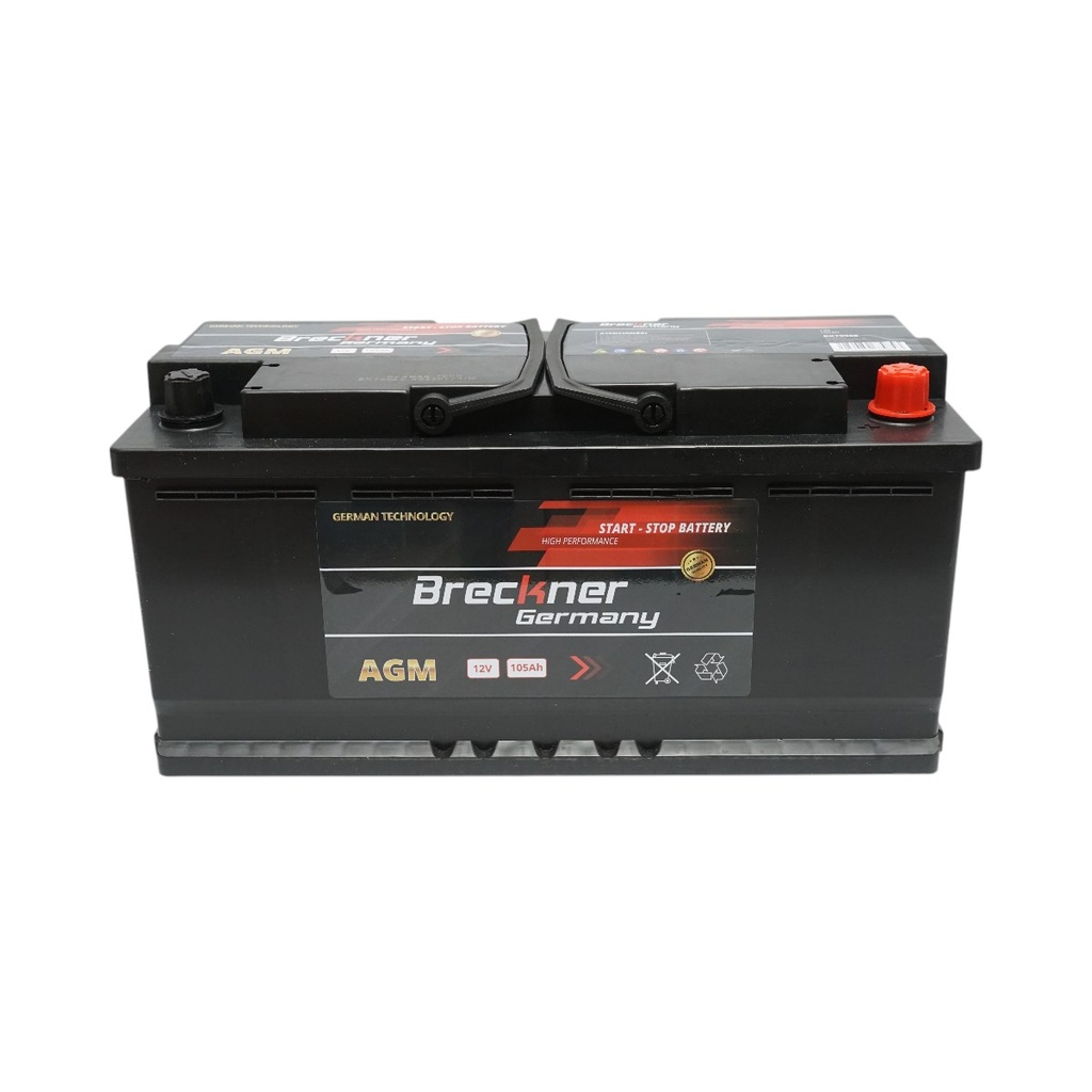 Baterie auto AGM start-stop 12V, 105Ah, 1100A la pornire 392x175x195mm