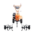 Motocultor 7.5CP cu freza 100cm, motor benzina 4 timpi 212cc OHV, viteze 2+1, transmisie pinioane, roti 4.00-8