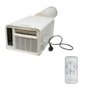 Aparat de aer conditionat portabil 2224 BTU, 280W, 220V cu functie incalzire, dezumidificare, ventilatie, telecomanda, comenzi vocale, kit instalare inclus