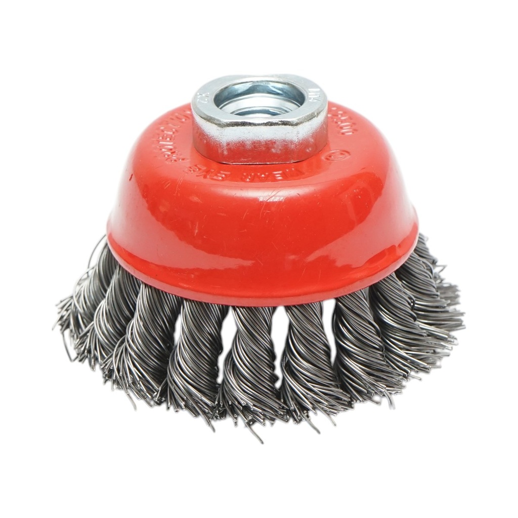 Perie sarma cu toroane tip cupa cu fir rasucit 75mm, M14