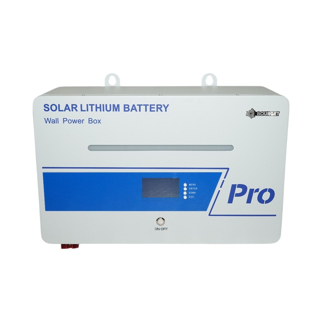 Baterie Li-ion 2.56kW LiFePO4 25.6V, 100Ah cu BMS, deep cycle, display LCD 410x370x160mm IP54 Bourget
