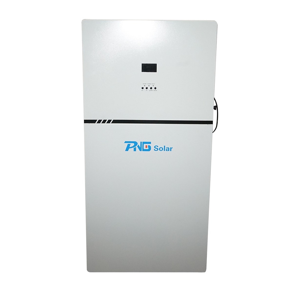 Sistem solar All-in-One cu invertor hibrid 5kW ON/OFF GRID monofazic, baterie integrata Li-ion 10.24kWh LiFePO4 51.2V 200Ah IP54 PNG Solar