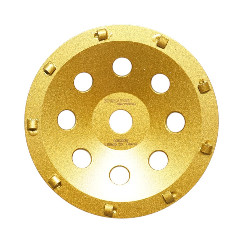 Disc diamantat segmentat PCD tip cupa 180x22.23, slefuit beton, piatra, travertin, mozaic, pavaj, caramida