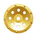 Disc diamantat segmentat PCD tip cupa 180x22.23, slefuit beton, piatra, travertin, mozaic, pavaj, caramida