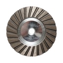 Disc diamantat turbo segmentat tip cupa 100mm, filet M14, grosier din aluminiu pentru slefuire marmura