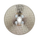 Disc diamantat electroplacat 125mm, filet M14 pentru taiere/slefuire marmura, fibra sticla, rasina, ceramica dura