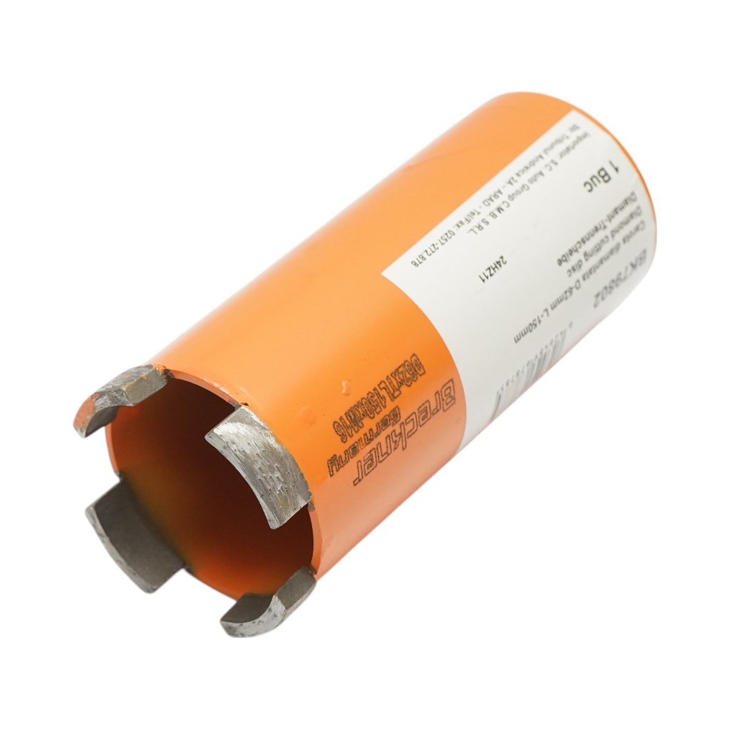 Carota diamantata 62x150mm, filet interior M16, gaurire uscata pentru caramida