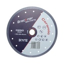 Disc diamantat turbo continuu 250x30/25.4mm, taiere umeda/uscata pentru ceramica dura, gresie, faianta