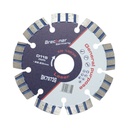 Disc diamantat turbo segmentat 115x22.23mm, segment 10mm pentru beton armat, piatra dura, pavele