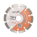 Disc diamantat segmentat 125x22.23mm, segment 10mm pentru caramida, beton, zidarie, boltari, piatra
