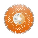 Disc diamantat turbo segmentat 230x22.23mm, segment 10mm pentru beton armat, pavele, boltari, piatra dura