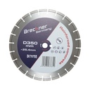 Disc diamantat segmentat 350x25.4mm, segment 10mm pentru beton armat, pavele, boltari, piatra dura