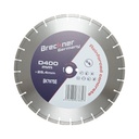 Disc diamantat segmentat 400x25.4mm, segment 10mm pentru beton armat, pavele, boltari, piatra dura