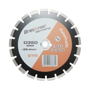 Disc diamantat segmentat 350x25.4mm, B40 segment 12mm pentru asfalt-beton, caramida, sapa