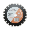 Disc diamantat segmentat 400x25.4mm, segment 12mm pentru asfalt-beton, caramida, sapa