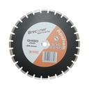 Disc diamantat segmentat 450x25.4mm, B40 segment 12mm pentru asfalt-beton, caramida, sapa