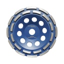 Disc diamantat segmentat tip cupa 180x22.23, dublu rand grosier, standard CONCRETE pentru slefuire beton, piatra, mozaic
