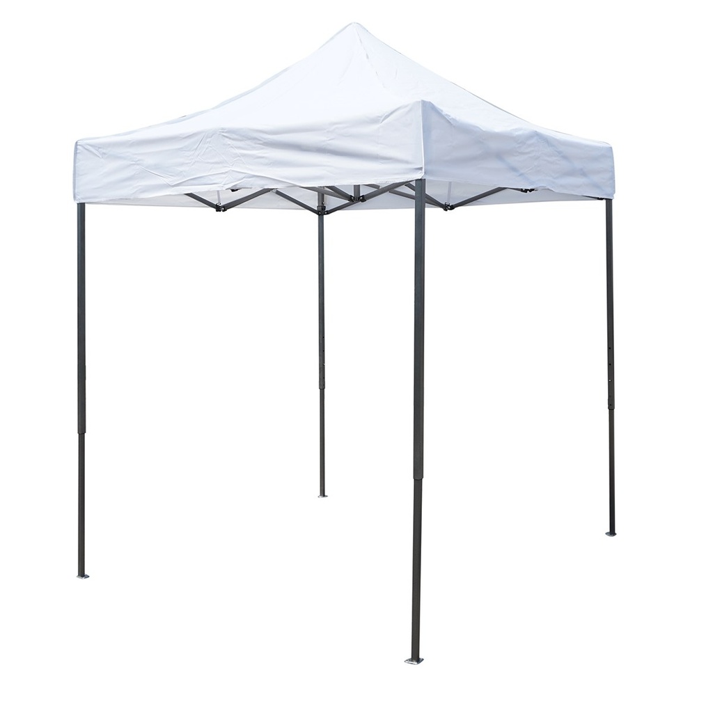 Cort pavilion pliabil 2x2m alb impermeabil, inaltime reglabila, cadru metalic