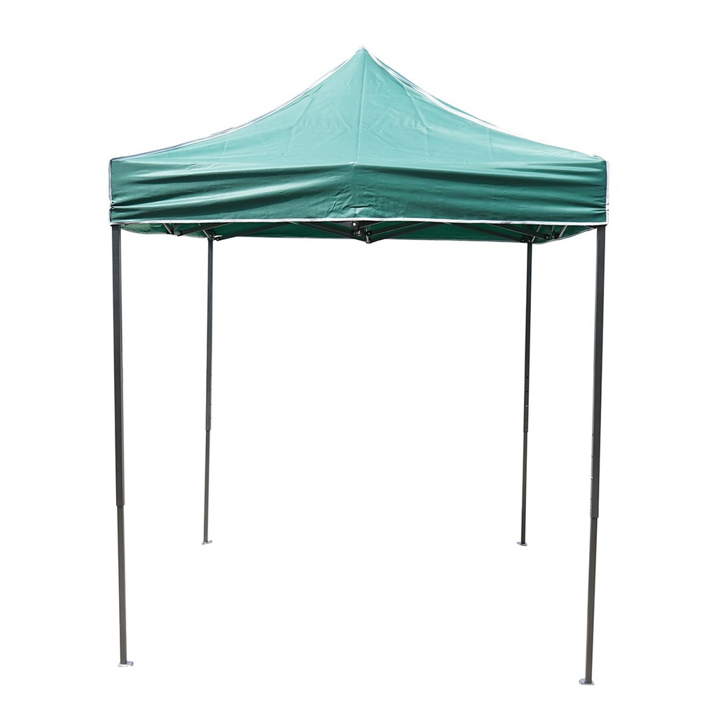 Cort pavilion pliabil 2x2m verde impermeabil, inaltime reglabila, cadru metalic