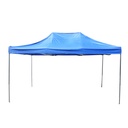 Cort pavilion pliabil 3x4.5m albastru impermeabil, inaltime reglabila, cadru metalic
