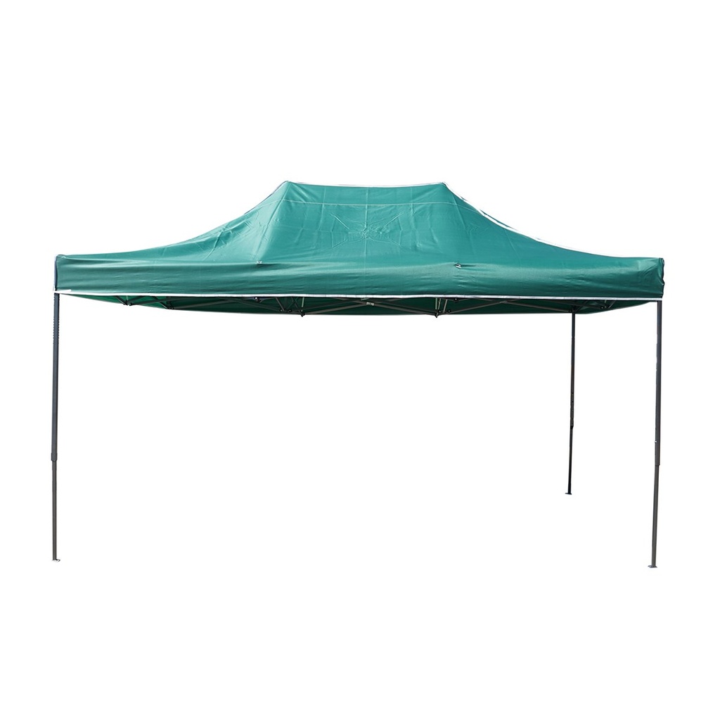 Cort pavilion pliabil 3x4.5m verde impermeabil, inaltime reglabila, cadru metalic