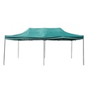 Cort pavilion pliabil 3x6m verde impermeabil, inaltime reglabila, cadru metalic