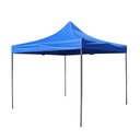 Cort pavilion pliabil 3x3m albastru impermeabil, inaltime reglabila, cadru metalic