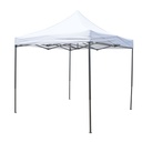 Cort pavilion pliabil 3x3m alb impermeabil, inaltime reglabila, cadru metalic