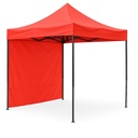 Perete lateral cort pavilion 3m rosu