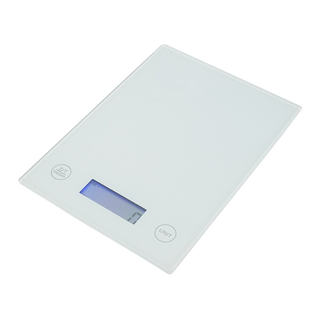 Cantar electronic digital de bucatarie 5 kg, functie tara, platforma sticla securizata