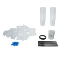 Set 50 pahare 400 ml mixare vopsea cu capac filtrant 125 microni pentru pistol de vopsit