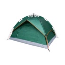 Cort camping 2 persoane verde pliabil automat pop-up 2 intrari, impermeabil cu protectie UV si plasa anti-insecte 200x200x145cm