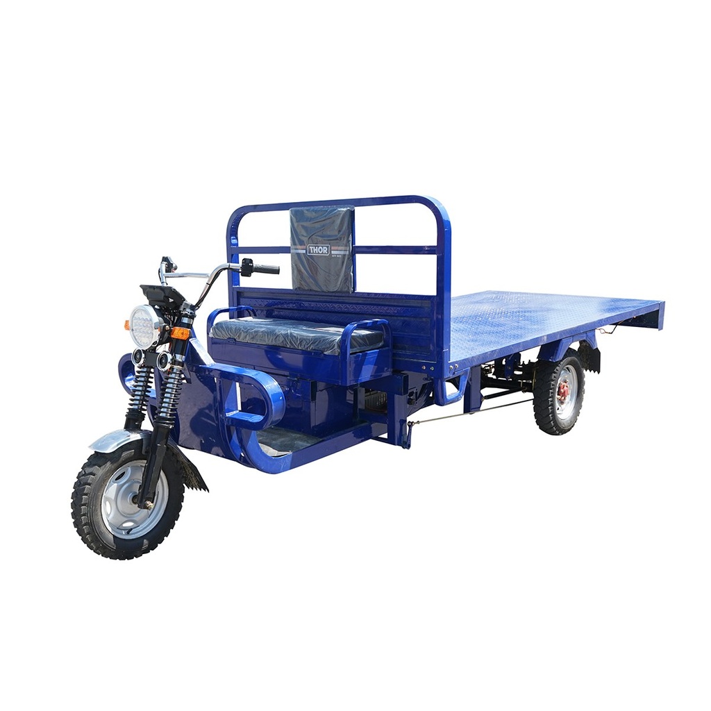 Triciclu electric 2200W, baterie 72V/75Ah cu platforma basculabila 3mx1.4m, sarcina maxima 1500kg HERCULES 2 THOR