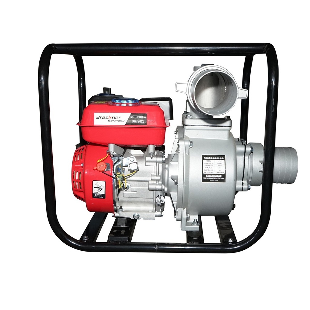 Motopompa pe benzina 7.5CP WP40S, 4 toli, debit max. 80m3/h, adancime 8m, inaltime 26m