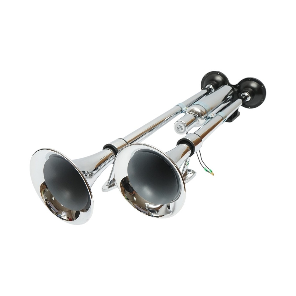 Claxon 2 trompete 12V/24V pentru compresor de aer