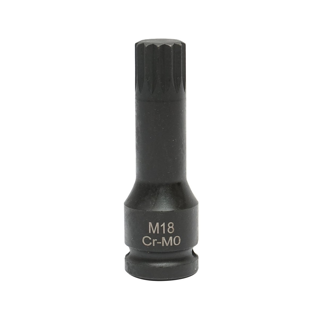 Cheie tubulara de impact spline M18, 78mm, patrat 1/2 inch Cr-Mo