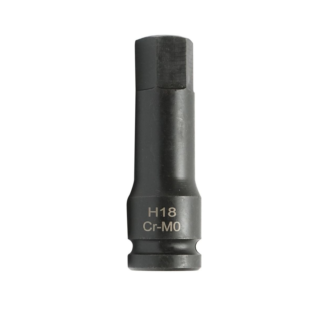 Cheie tubulara de impact hex H18, 78mm, patrat 1/2 inch Cr-Mo