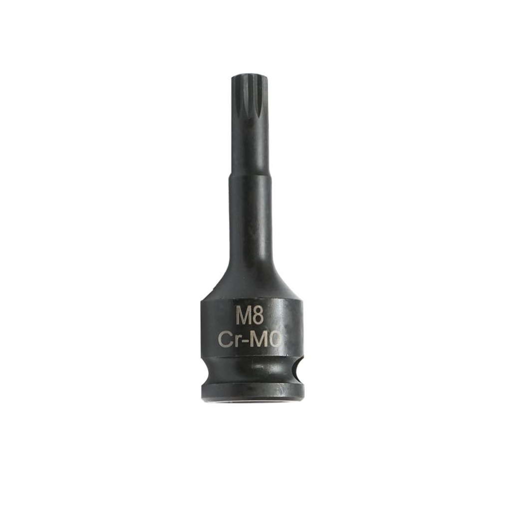 Cheie tubulara de impact spline M8, 60mm, patrat 3/8 inch Cr-Mo