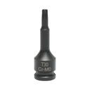 Cheie tubulara de impact torx T30, 60mm, patrat 3/8 inch Cr-Mo