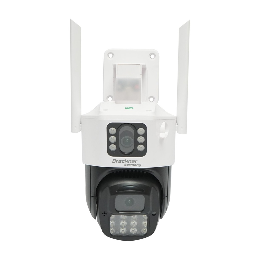Camera de supraveghere lentila duala 6MP, WIFI P2P, rotativa 360 PTZ cu senzor de miscare, sirena, detectie umana, google assistant si aplicatie iCSee