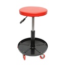 Scaun atelier rotund cu roti si spatiu depozitare, reglabil pe inaltime
