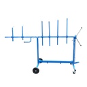 Stand rotativ mobil vopsire elemente caroserie auto cu 6 brate reglabile
