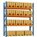 Raft depozitare paleti pe 4 nivele, 29.7m lungime, 1m adancime, 3.2m inaltime, capacitate 132 paleti (12x11)