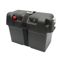 Cutie baterie auto cu voltmetru 12V, intrerupator alimentare 100A, siguranta 30A, priza bricheta, afisaj LCD, 2xUSB 360x180x235mm