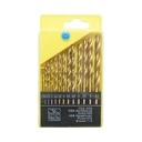 Set 13 burghie metal 1.5-6.5mm elicoidale HSS cu tija cilindrica