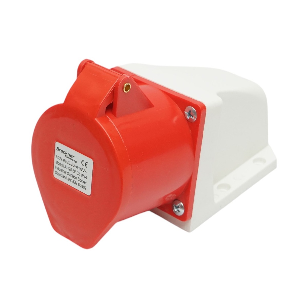 Priza industriala aparenta trifazica 32A, 380V, IP44, 6H